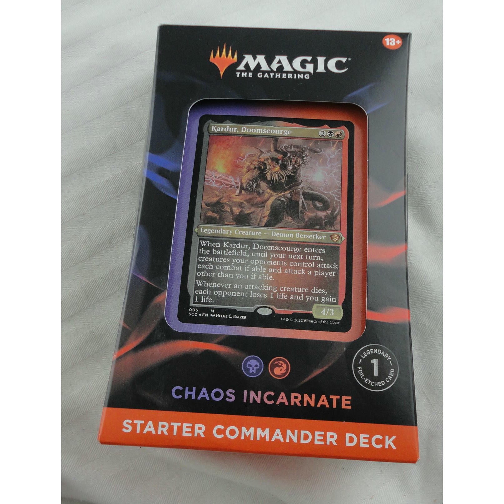 Image of Magic the Gathering Chaos Incarnate Starter Commander Deck (Black/Red)