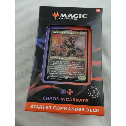 Image of Magic the Gathering Chaos Incarnate Starter Commander Deck (Black/Red)