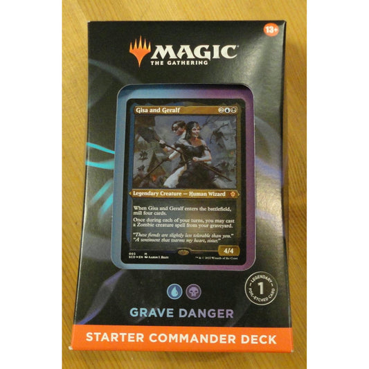 Image of Magic the Gathering Grave Danger Starter Commander Deck (Black/Blue)