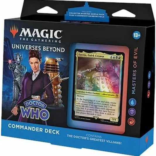 Image of Magic the Gathering Doctor Who Masters of Evil Commander Deck Blue/Black/Red