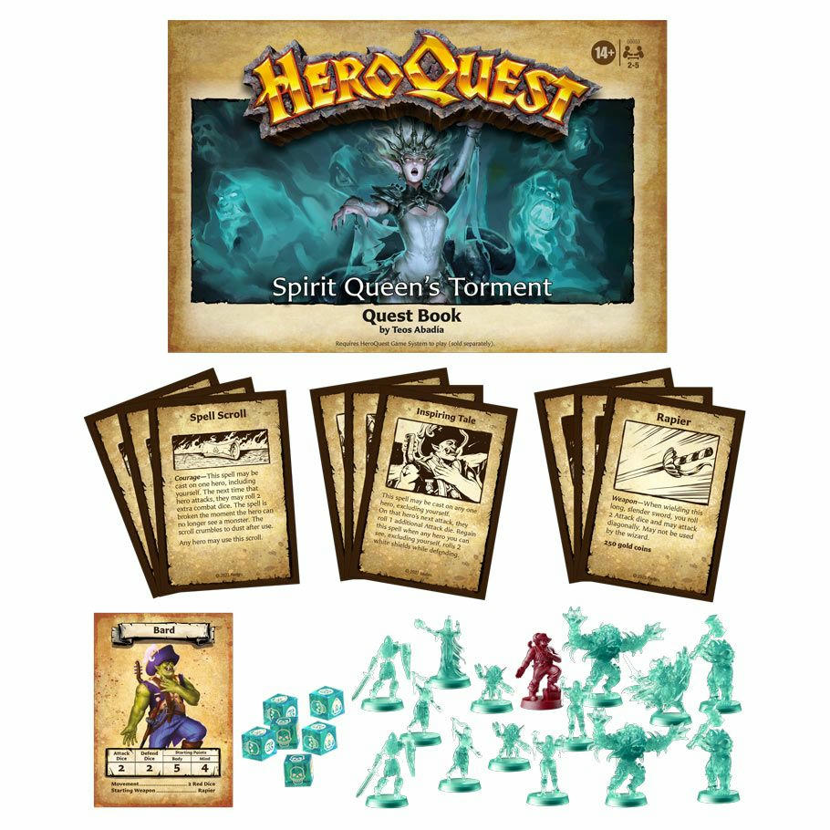 Image of Heroquest Fantasy Board Game: Spirit Queen's Torment Quest Pack by Hasbro