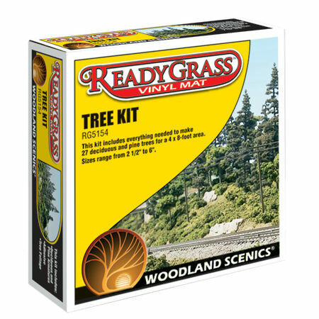 Image of Woodland Scenics Ready-Grass Deciduous/Pine Tree Kit Assortment 2-6 9pc RG5154