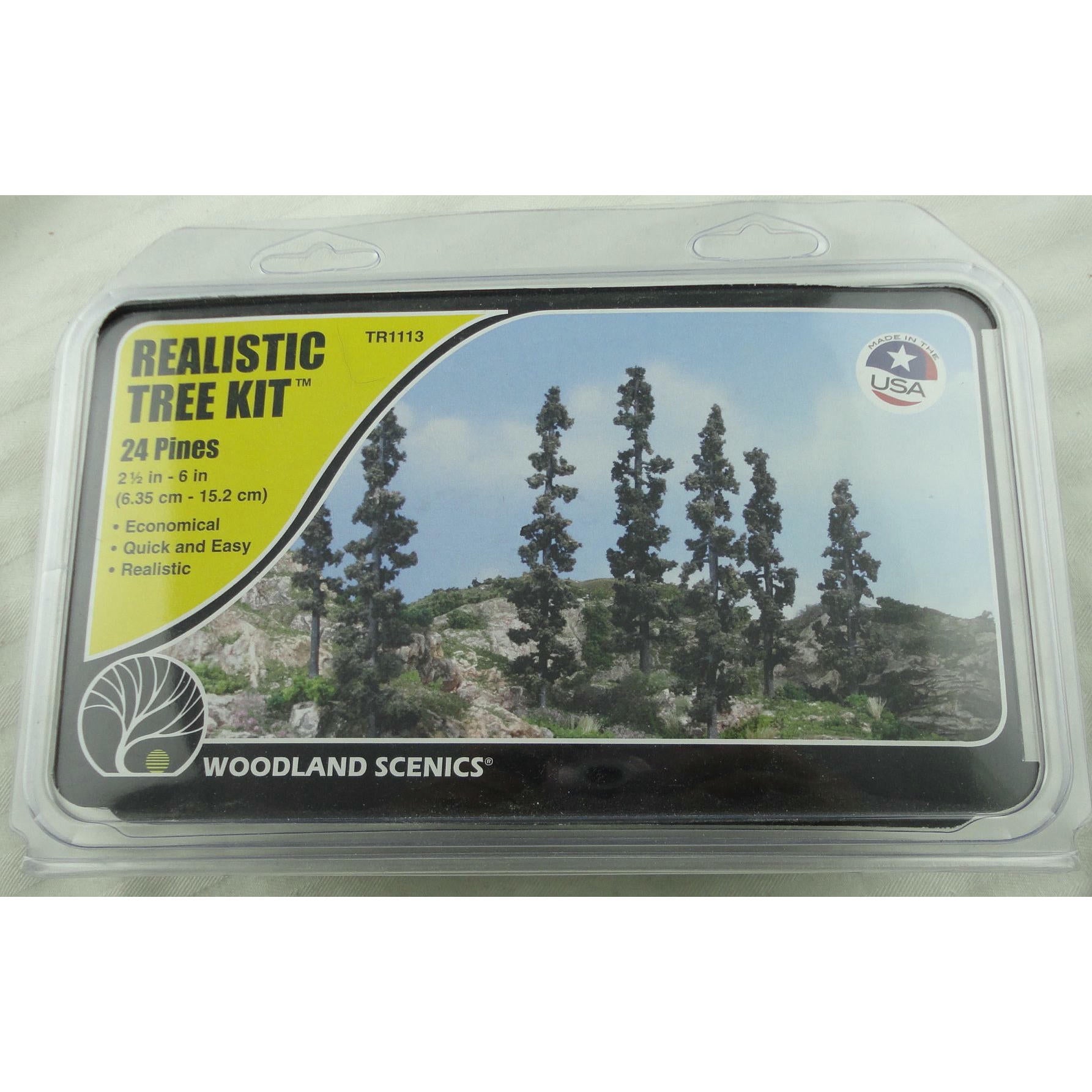 Image of Woodland Scenics Pine Tree Assortment 1 1/2-6 Tall TR1113 24pc