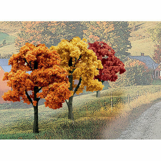Image of WoodlandScenics Ready-Made Deciduous Fall Tree Assortment 3-5 Tall TR1577 14pc