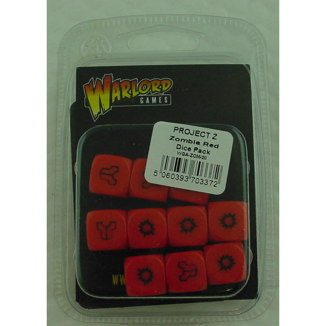 Image of Project Z Zombie Miniatures Game Zombie Red Dice Pack #1 WRLZZOM20