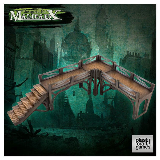 Image of Malifaux: DowntownWalkway Set PVC Pre-Cut Sceneries by PlastCraftGames WYRMF022
