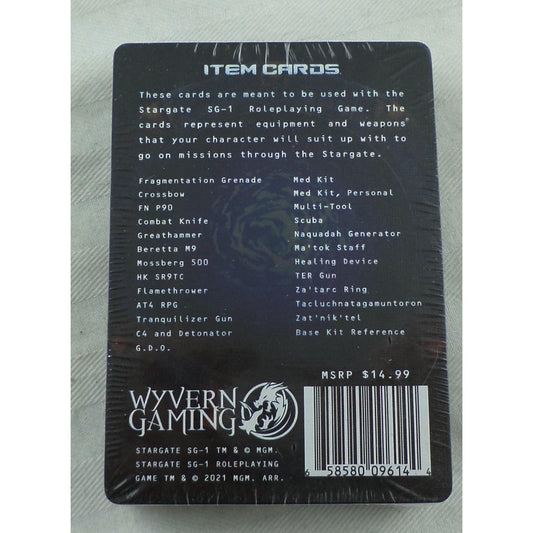 Image of Stargate SG-1 Roleplaying Game RPG Item Cards Set Wyvern Games WYV006019