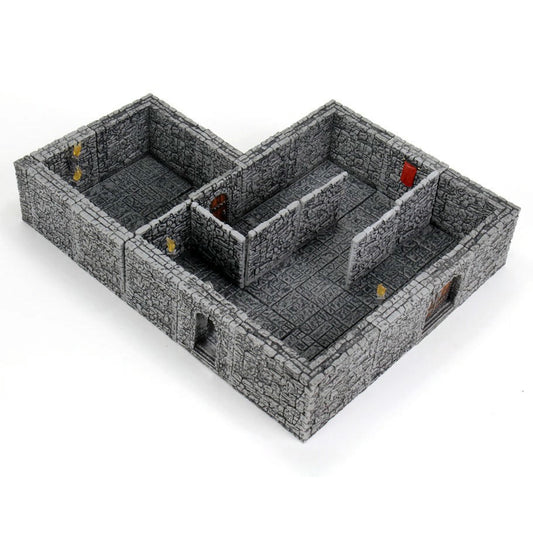 Image of Warlock Tiles Painted Fantasy Dungeon Tiles II Full Height Stone Walls Expansion