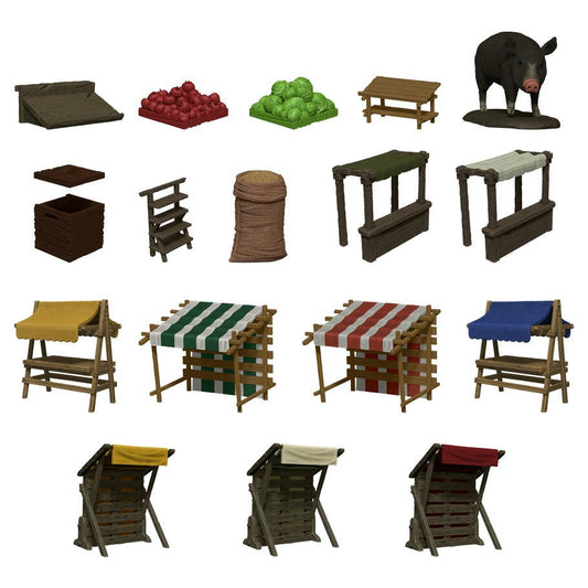 Image of Warlock Tiles Painted Fantasy Scenery Dungeon Dressings Merchant's Row