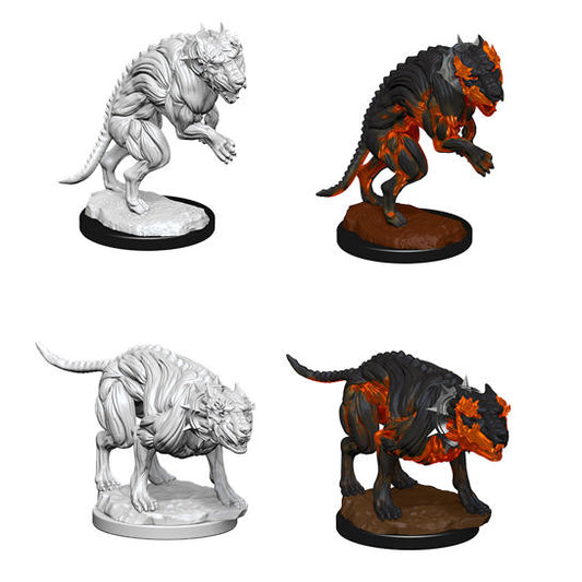 Dungeons & Dragon D&D Pathfinder Deep Cuts Hell Hounds Miniatures WZK72581
