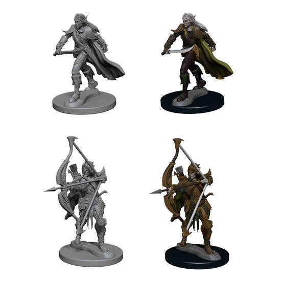 Dungeons & Dragon D&D Pathfinder Deep Cuts Male Elf Fighter Miniatures WZK72598