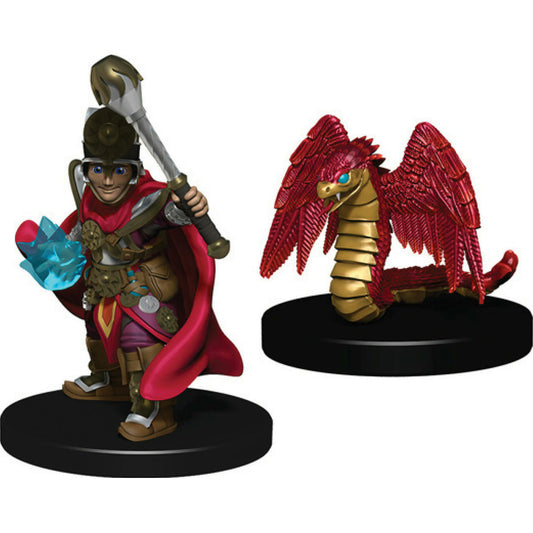 Image of Wardlings Boy Cleric & Winged Snake Painted Fantasy Miniatures WZK73321 Wizkids