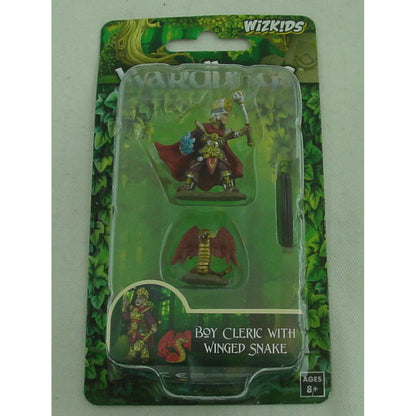 Image of Wardlings Boy Cleric & Winged Snake Painted Fantasy Miniatures WZK73321 Wizkids