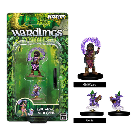 Wardlings Girl Wizard & Genie Painted Fantasy Miniatures WZK73323 Wizkids D&D