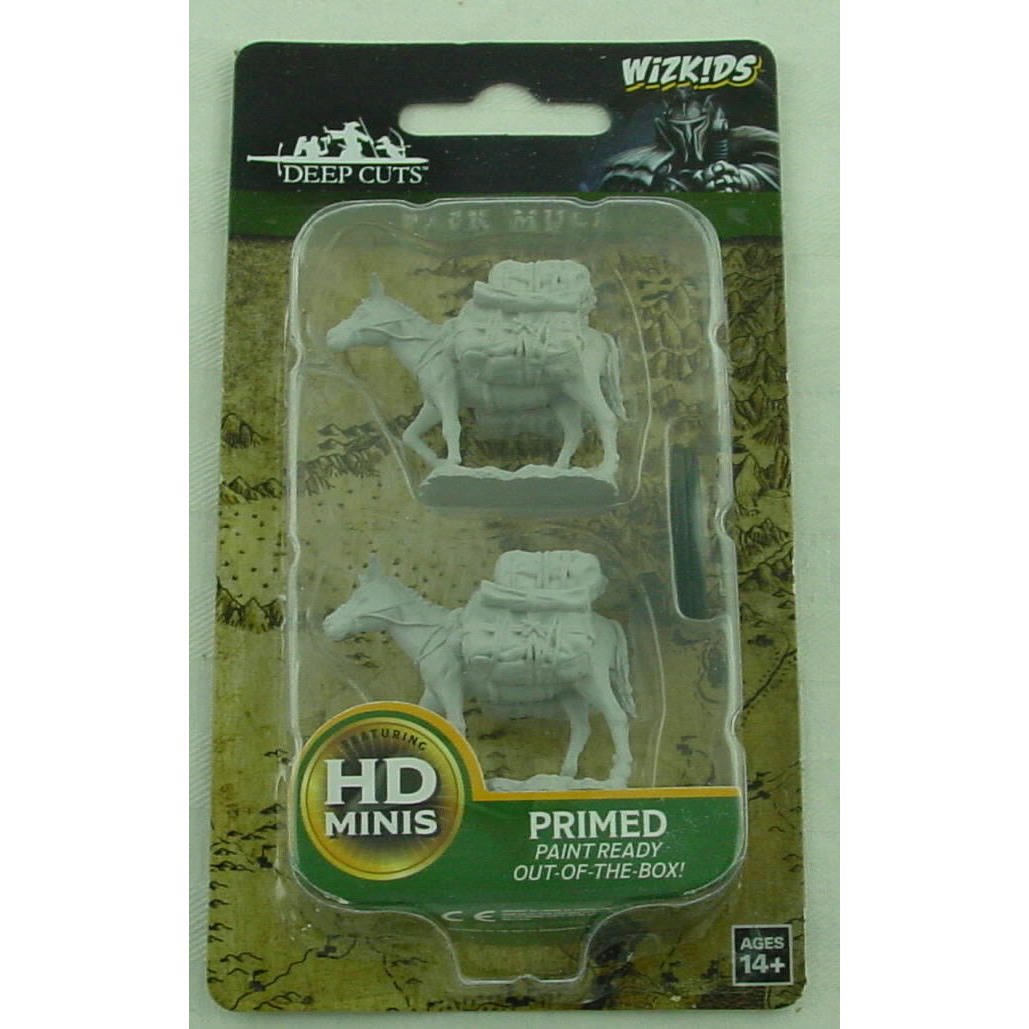 Image of Dungeons & Dragon D&D Deep Cuts Fantasy Miniatures Pack Mules WZK73552
