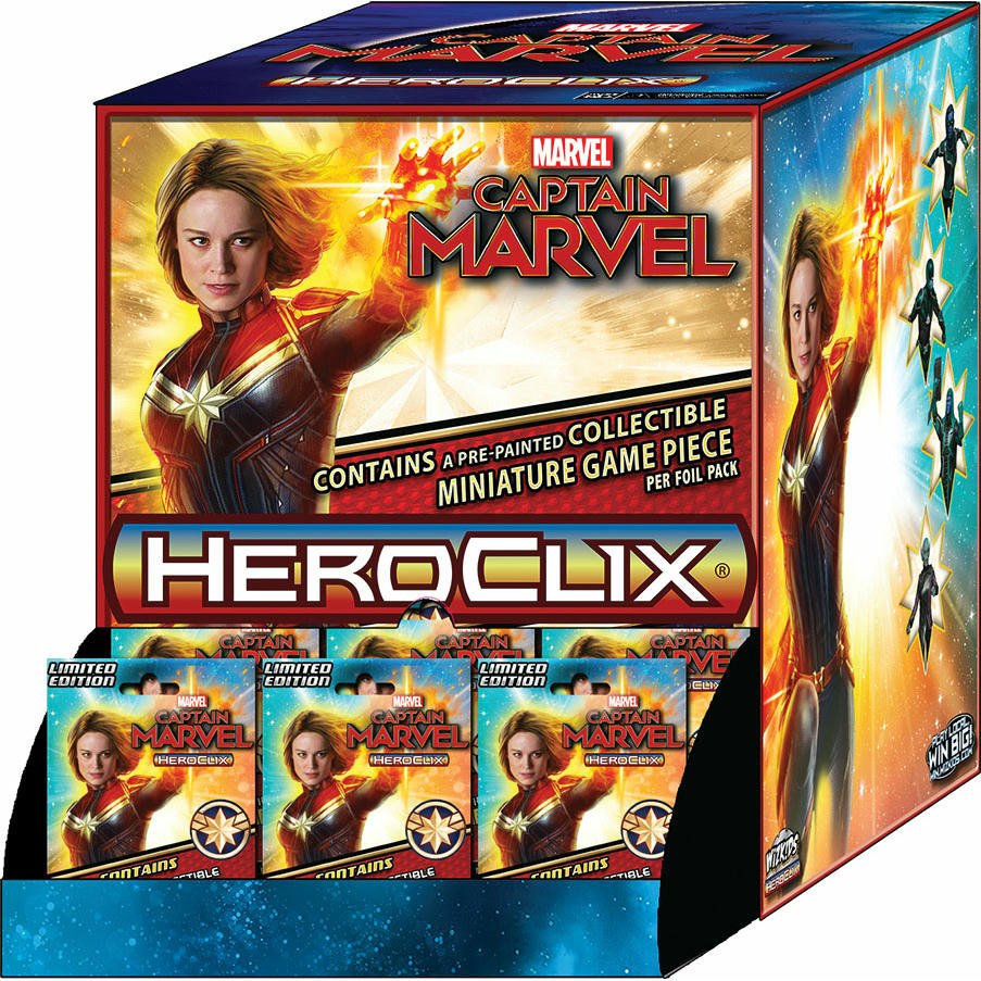 Image of Marvel HeroClix: Captain Marvel Miniatures Movie Gravity Feed Display (24pcs) 