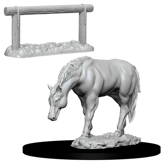 Image of Dungeons & Dragon D&D Deep Cuts Fantasy Miniatures: Horse & Hitch (2pcs) 73862