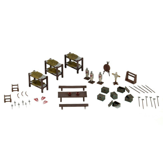 Image of Wizkids 4D Settings Castle Barracks Painted Miniatures Scenery Set WZK73923