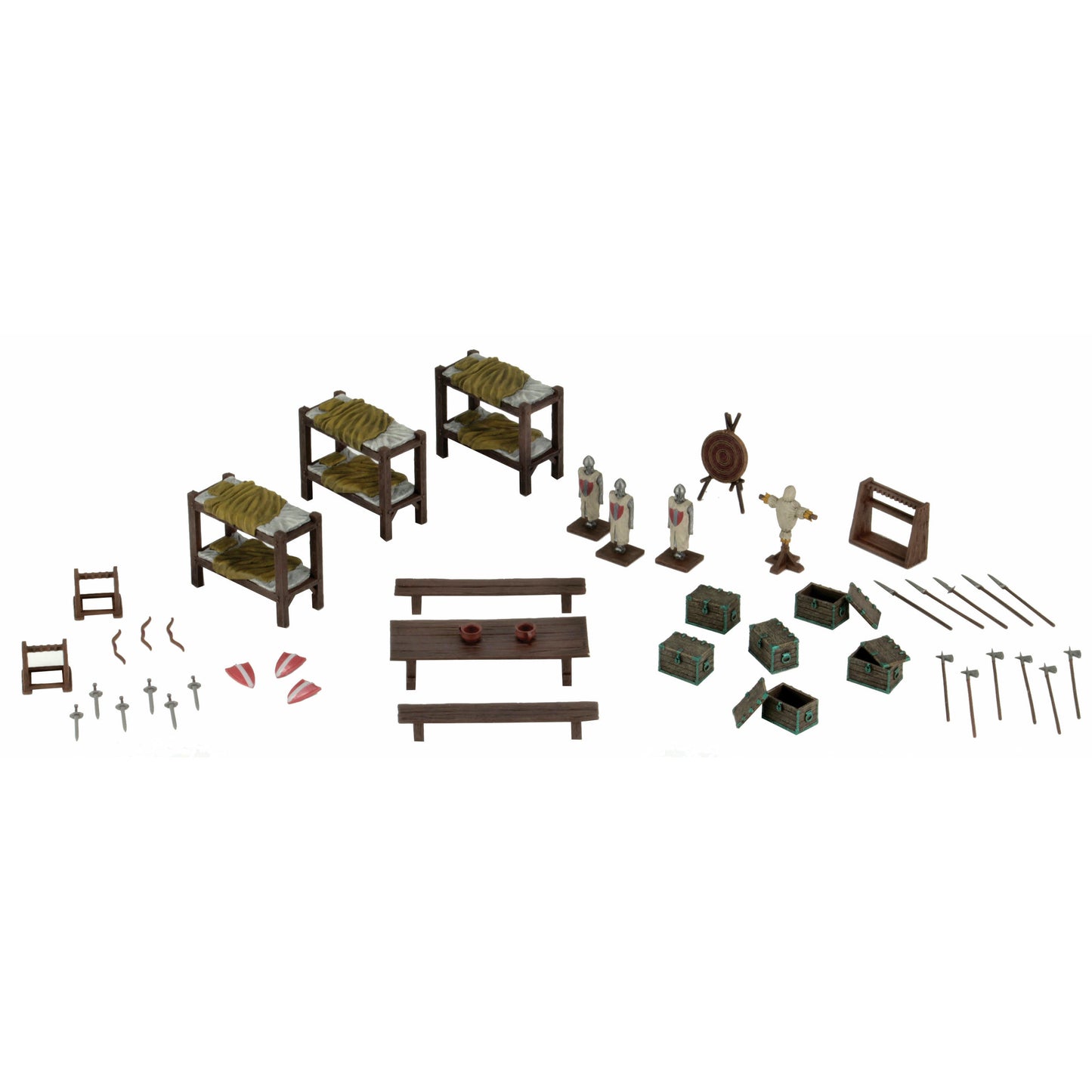 Image of Wizkids 4D Settings Castle Barracks Painted Miniatures Scenery Set WZK73923