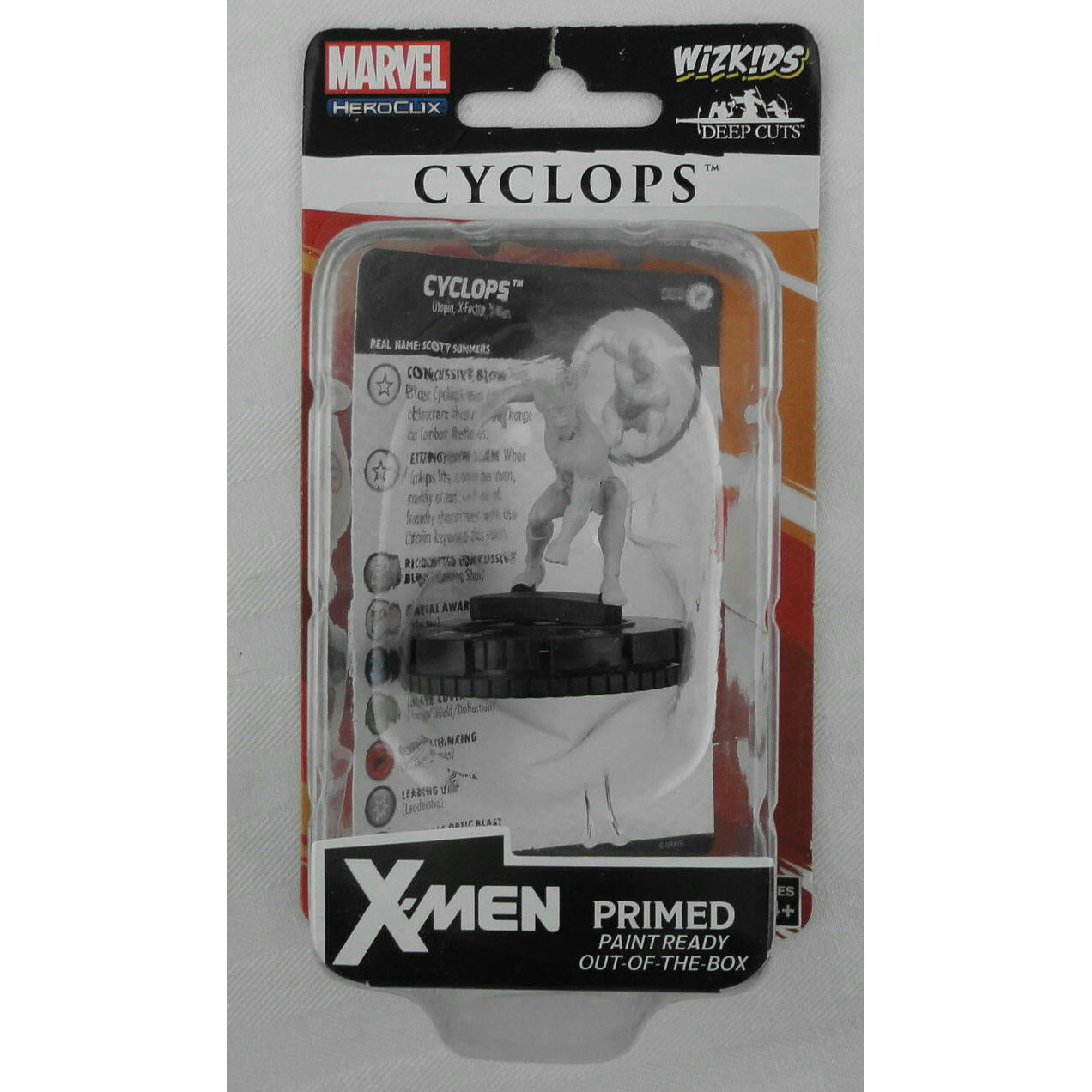 Image of Marvel Heroclix Deep Cuts Miniatures Cyclops Unpainted Figure WZK73987