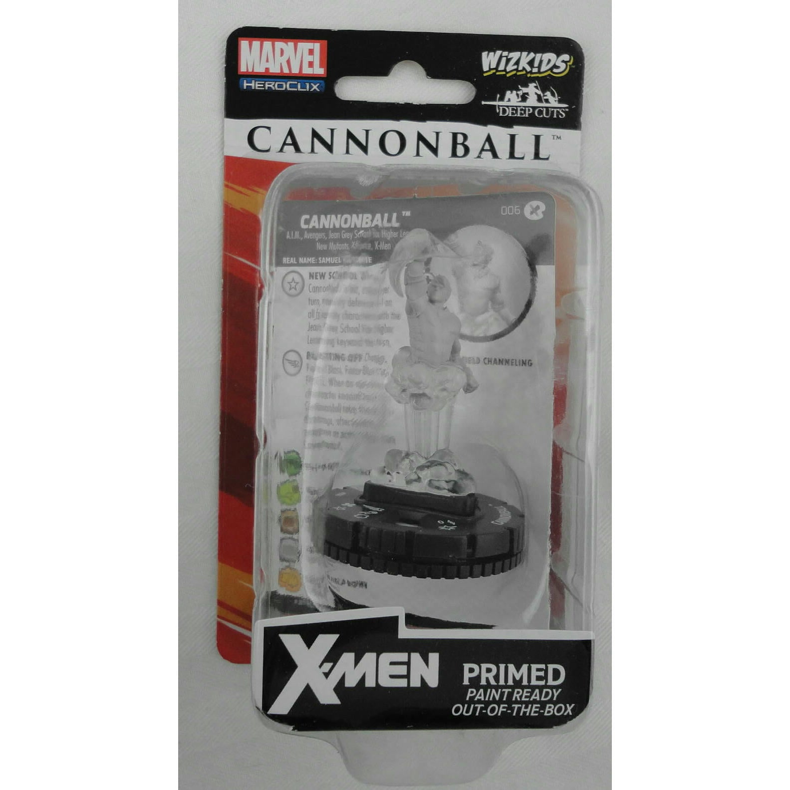 Image of Marvel Heroclix Deep Cuts Miniatures X-Men Cannonball Unpainted Figure WZK74002