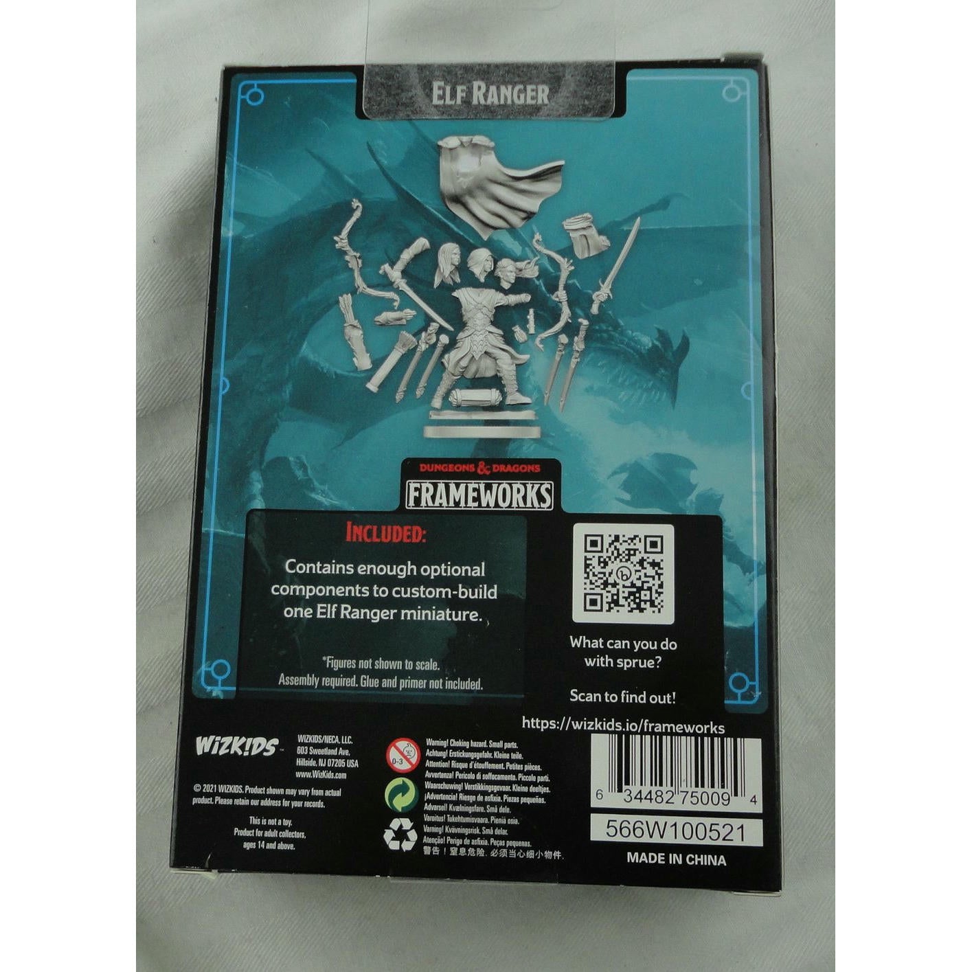 Image of Dungeons & Dragons Frameworks Male Elf Ranger Miniature Wizkids 75009