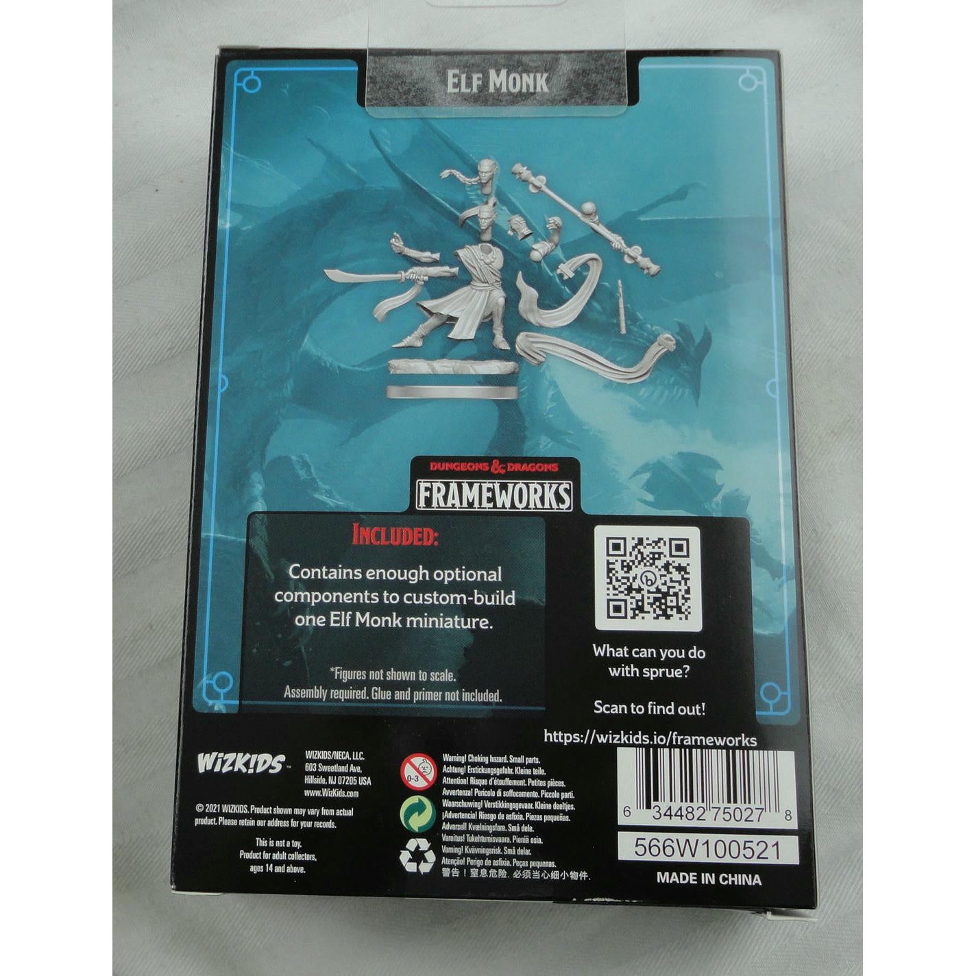 Image of Dungeons & Dragons Frameworks Elf Monk Male Miniature Wizkids 75027