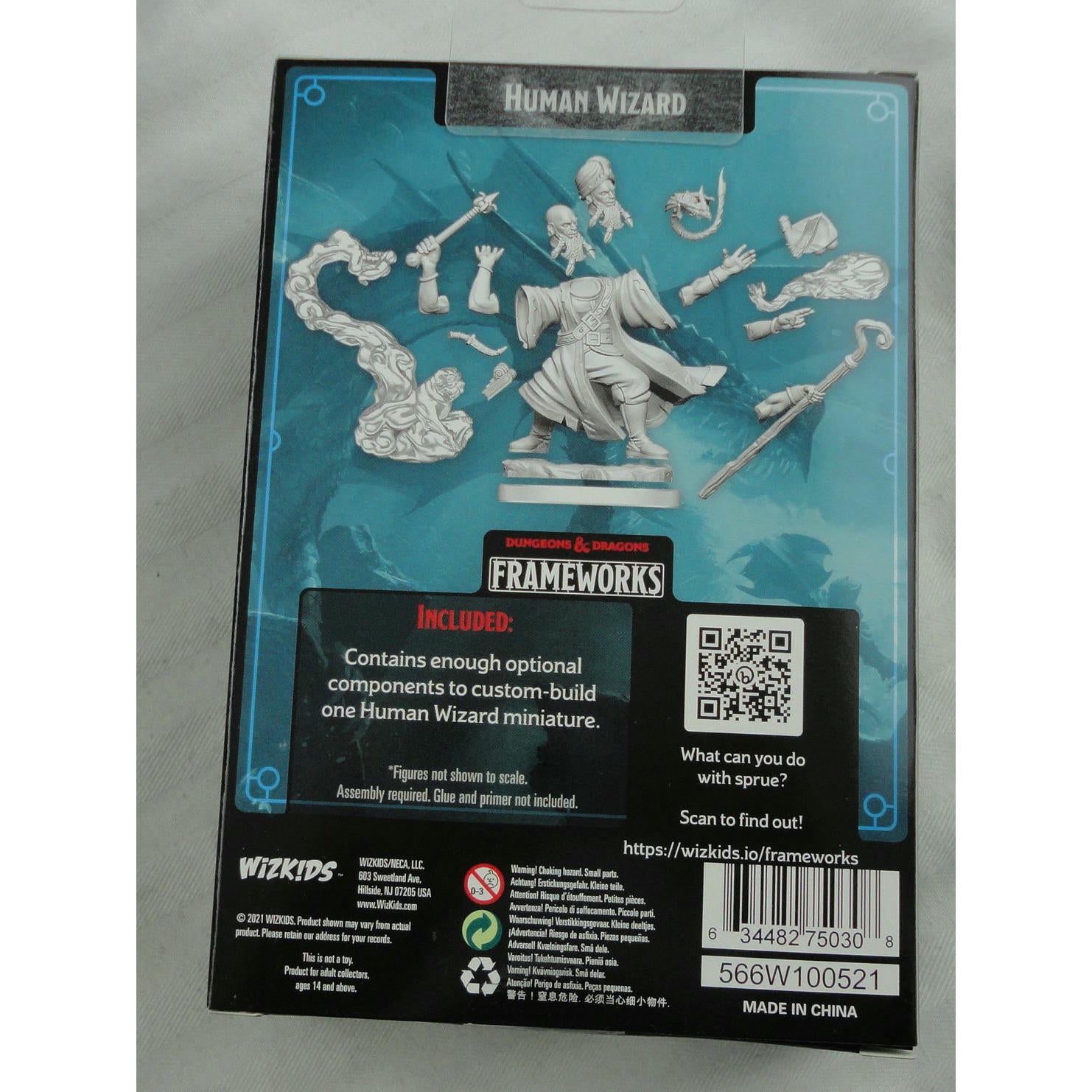 Image of Dungeons & Dragons Frameworks Male Human Wizard Miniature Wizkids 75030