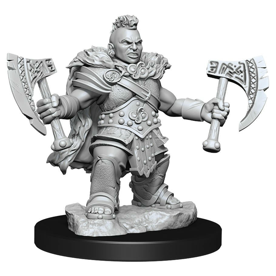 Image of Dungeons & Dragons Frameworks Male Dwarf Barbarian Miniature Wizkids 75031