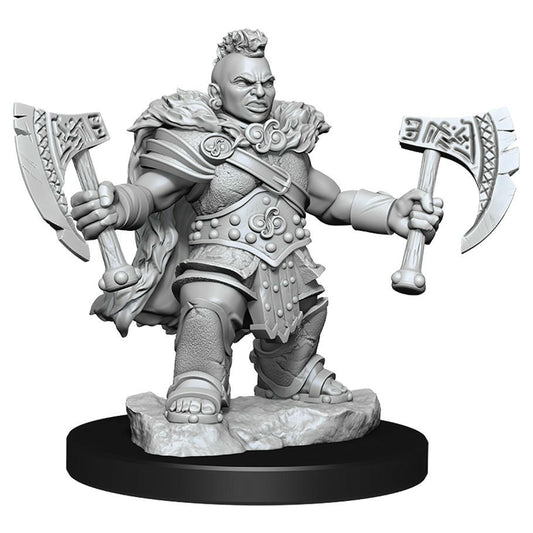 Image of Dungeons & Dragons Frameworks Male Dwarf Barbarian Miniature Wizkids 75031