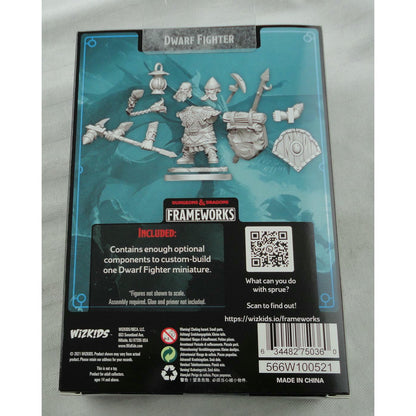 Image of Dungeons & Dragons Frameworks Male Dwarf Fighter Miniature Wizkids 75036