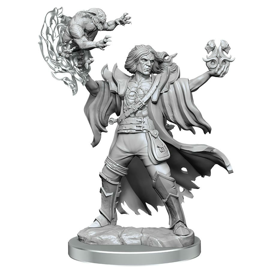 Image of Dungeons & Dragons Frameworks Male Human Warlock Miniature Wizkids 75039