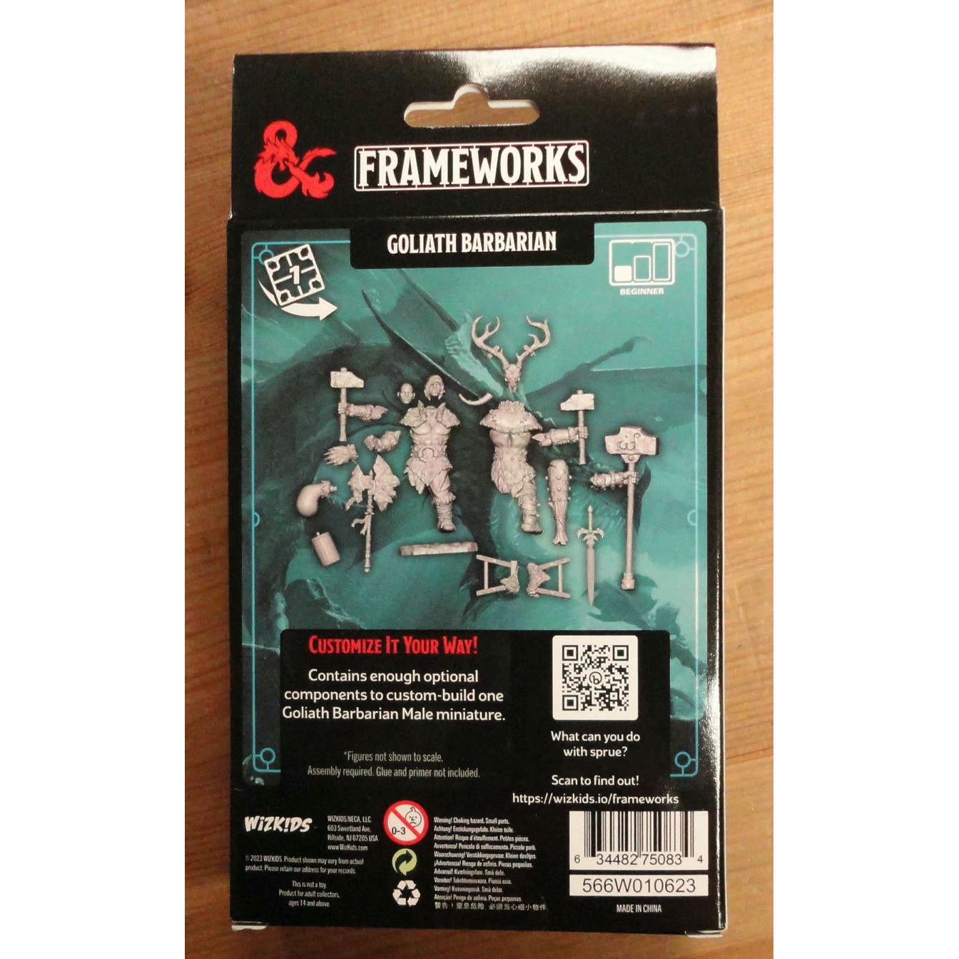 Image of Dungeons & Dragons Frameworks Male Goliath Barbarian Miniature WZK75083