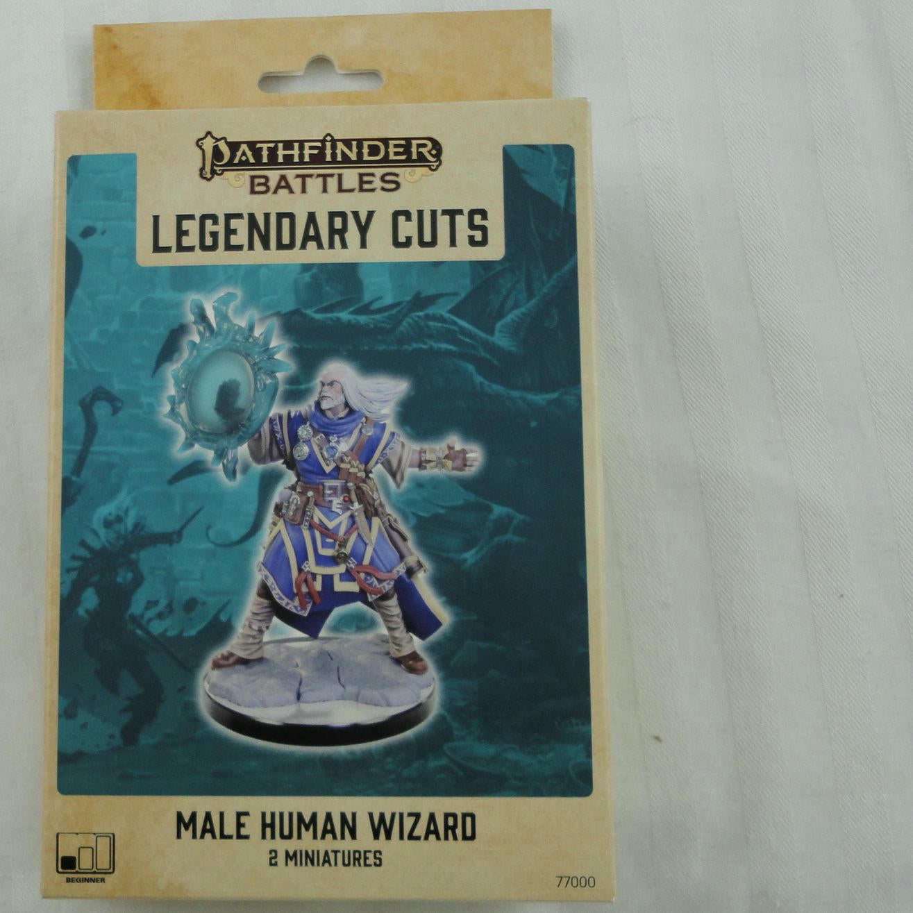 Image of Pathfinder Battles Legendary Cuts Male Human Wizards Miniatures Set (2 minis) 