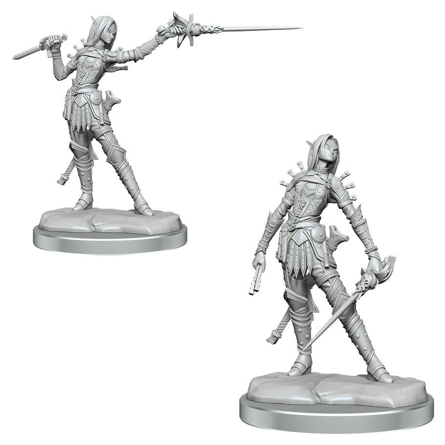 Image of Pathfinder Battles Legendary Cuts Female Elf Rogue Miniatures Set (2 minis) 