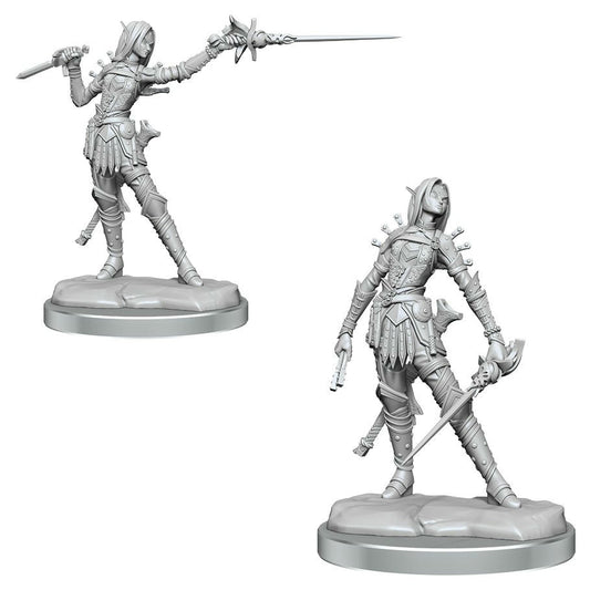 Image of Pathfinder Battles Legendary Cuts Female Elf Rogue Miniatures Set (2 minis) 