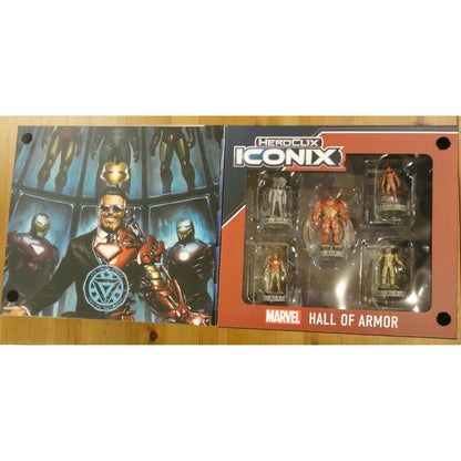 Image of Marvel Heroclix Iconix Tony Stark Iron Man's Hall of Armor Miniatures Set 84891