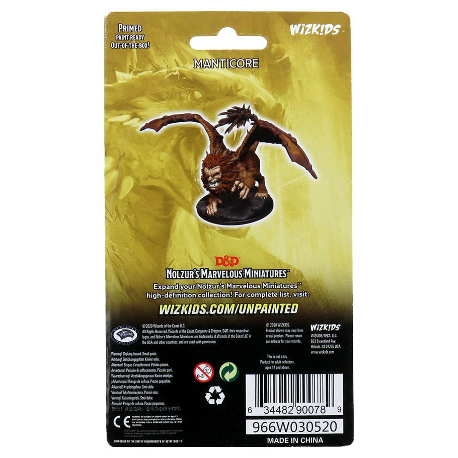 Image of Dungeons & Dragon D&D Nolzur's Marvelous Miniatures: Manticore WZK90078