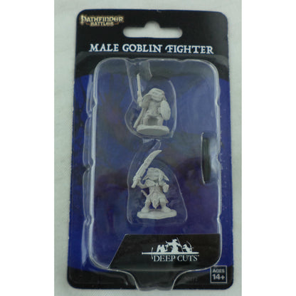 Image of Pathfinder Battles Deep Cuts Fantasy Miniatures: Male Goblin Fighter WZK90172