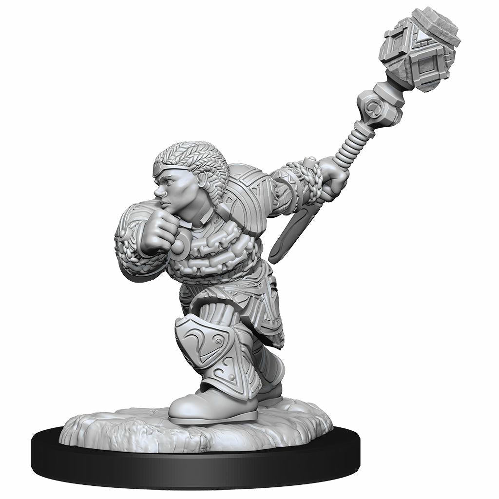 Image of Magic the Gathering Unpainted Miniatures: W02 Dwarf Fighter & Dwarf Cleric
