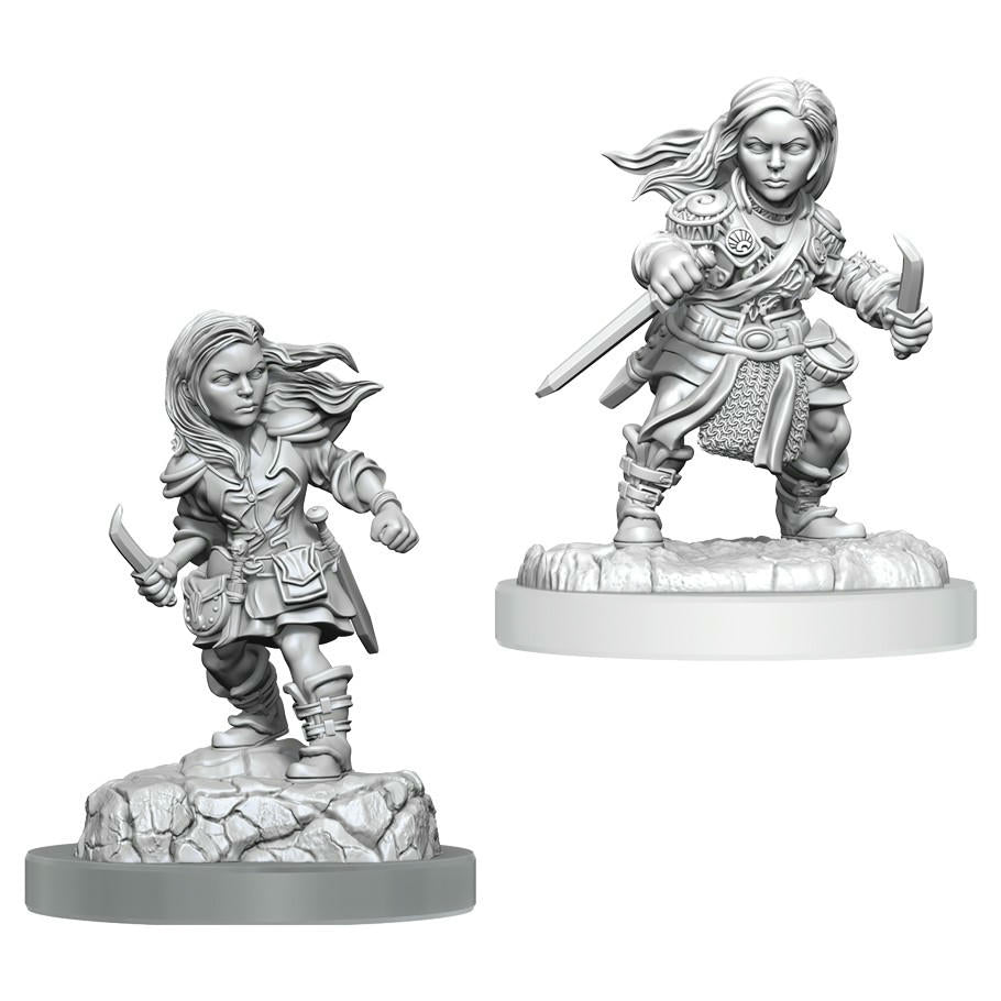 Image of Dungeons & Dragon D&D Nolzur's Miniatures Halfling Rogue Female (2pcs) WZK90403
