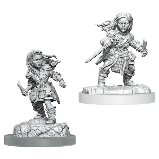 Image of Dungeons & Dragon D&D Nolzur's Miniatures Halfling Rogue Female (2pcs) WZK90403