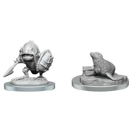 Image of Dungeons & Dragon D&D Nolzur's Miniatures Locathah & Seal (2pcs) WZK90418