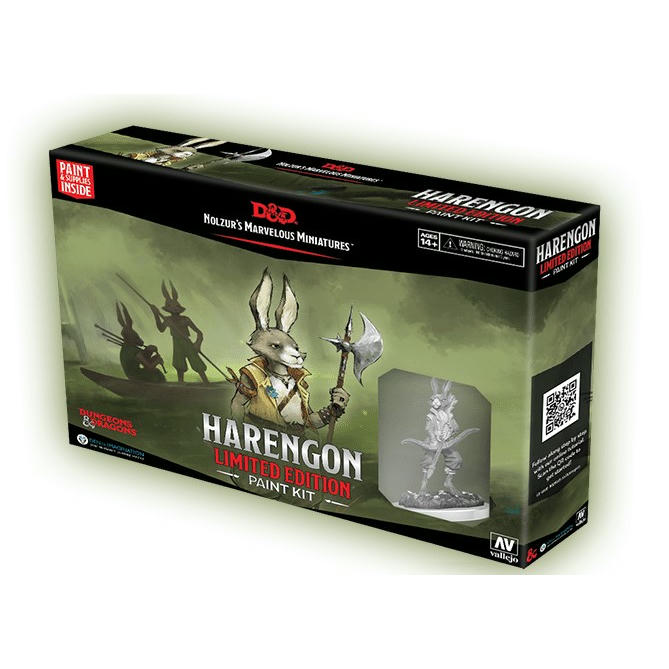 Image of Dungeons & Dragons D&D Harengon Fantasy Miniatures Paint Kit WZK90460