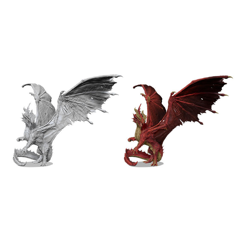 Dungeons & Dragons D&D Icons of the Realms: Gargantuan Red Dragon UnPainted