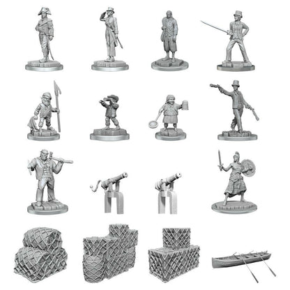 Image of Deep Cuts Ships Crew Fantasy RPG Miniature Set WZK90593 Unpainted