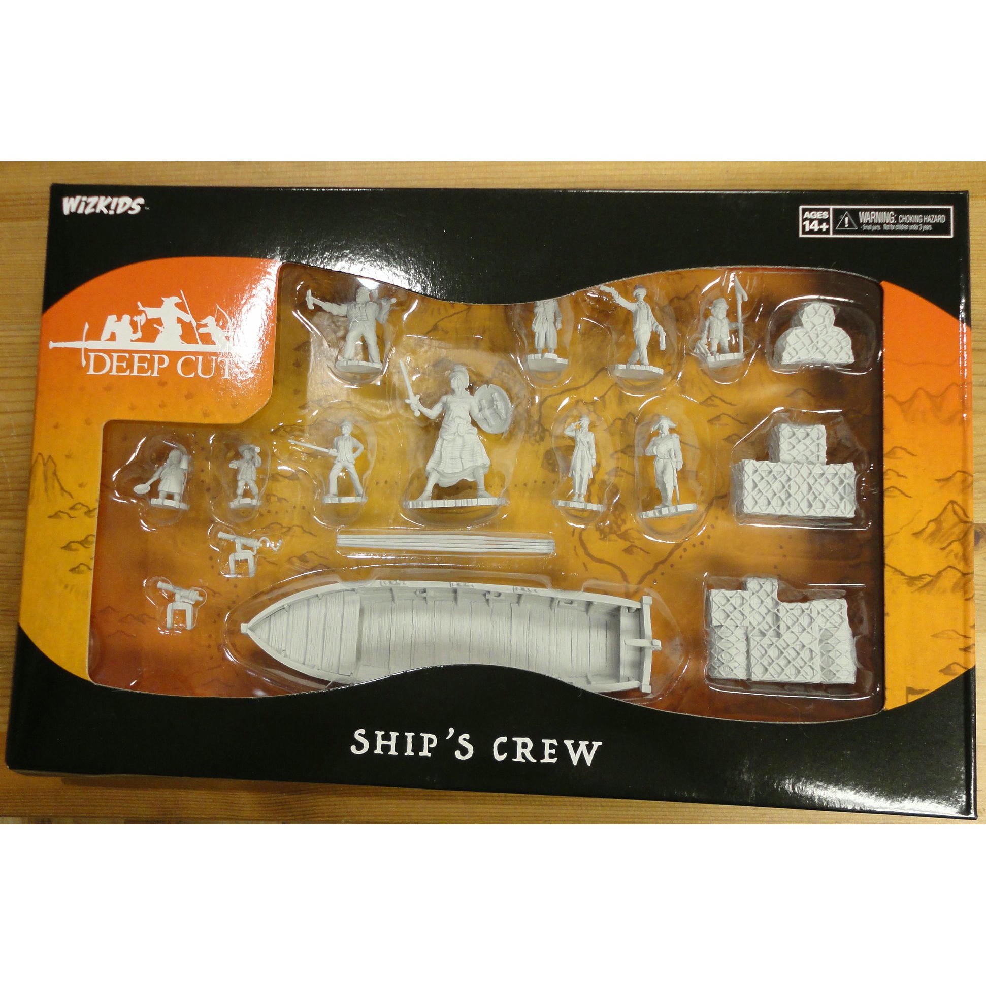 Image of Deep Cuts Ships Crew Fantasy RPG Miniature Set WZK90593 Unpainted