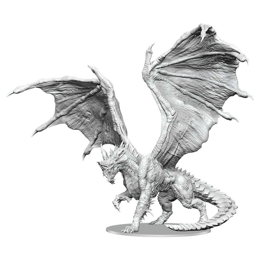 Image of Dungeons & Dragon D&D Fantasy Miniatures UNPAINTED Adult Blue Dragon 90603