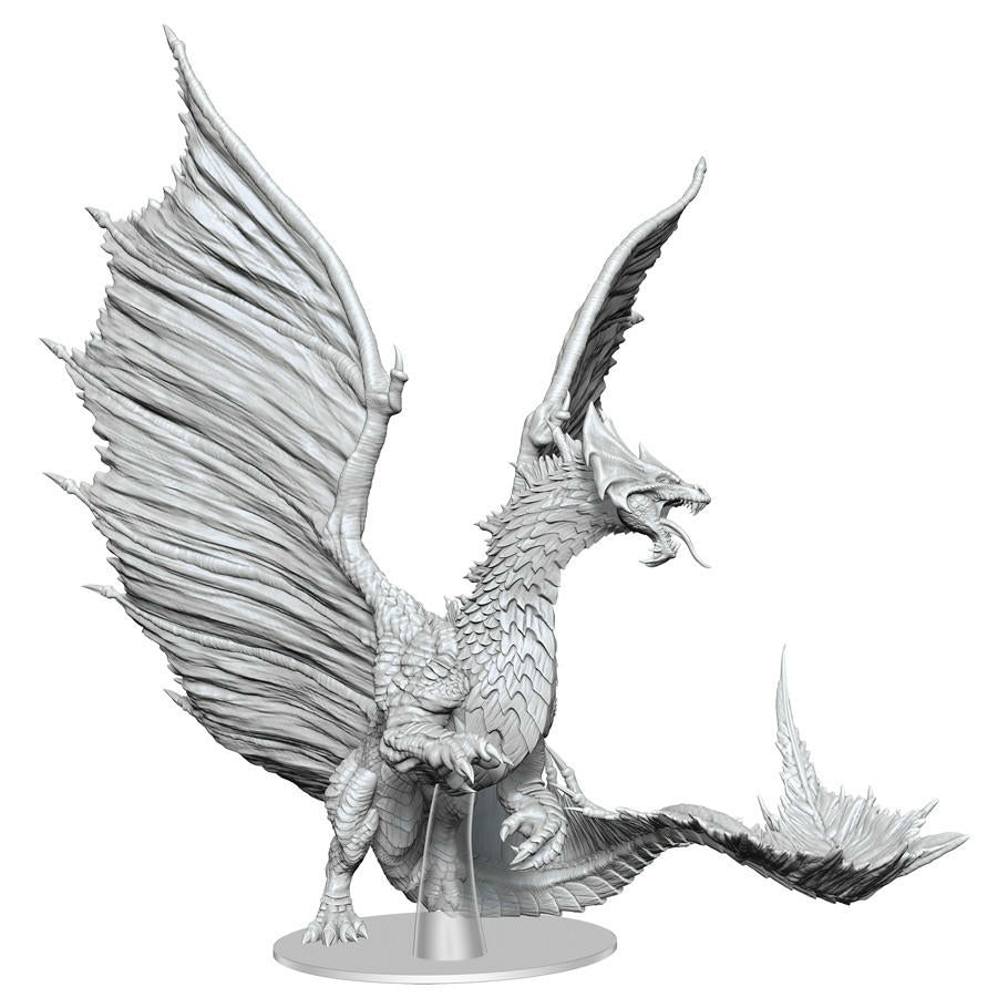 Image of Dungeons & Dragon D&D Fantasy Miniatures UNPAINTED Adult Brass Dragon WZK90604