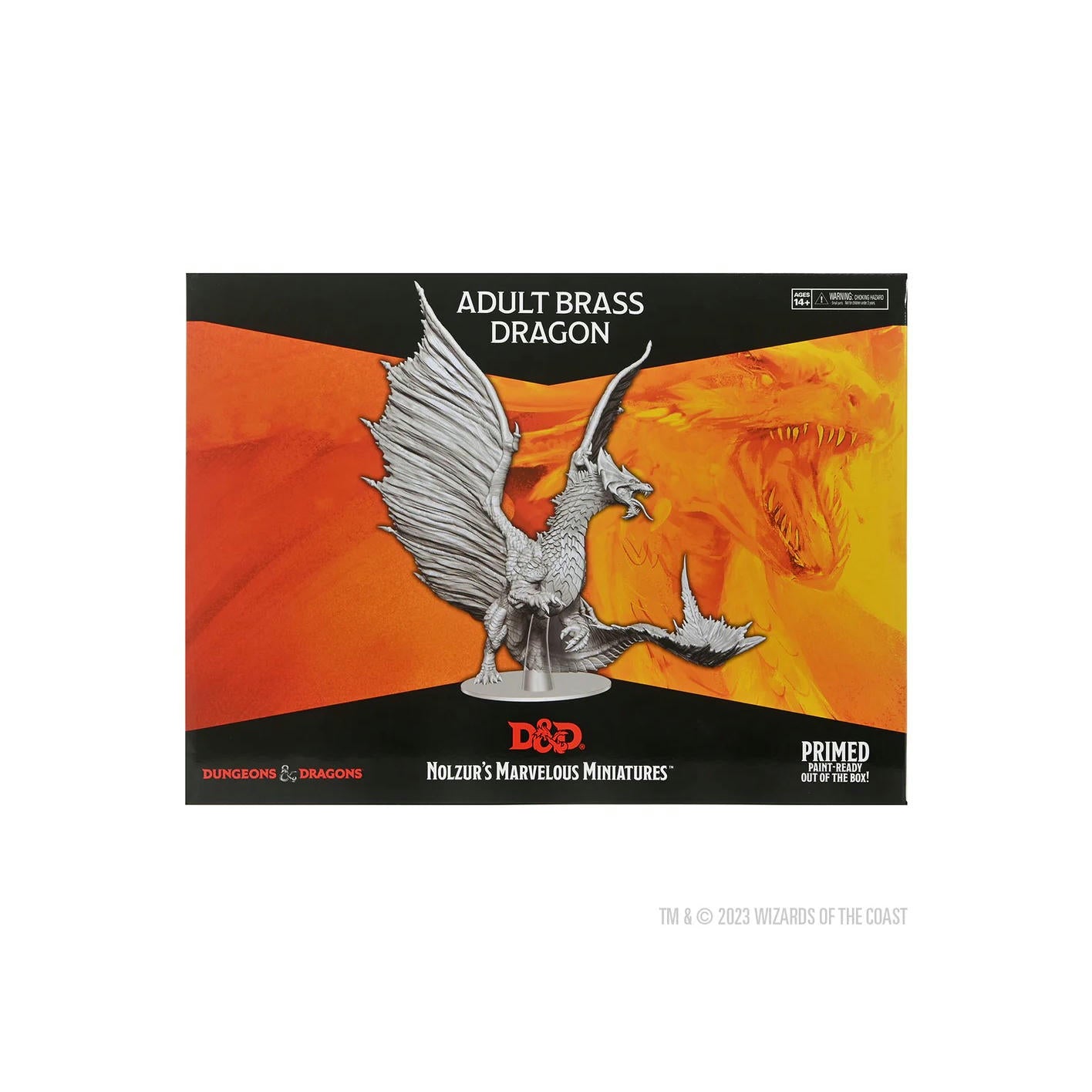 Image of Dungeons & Dragon D&D Fantasy Miniatures UNPAINTED Adult Brass Dragon WZK90604